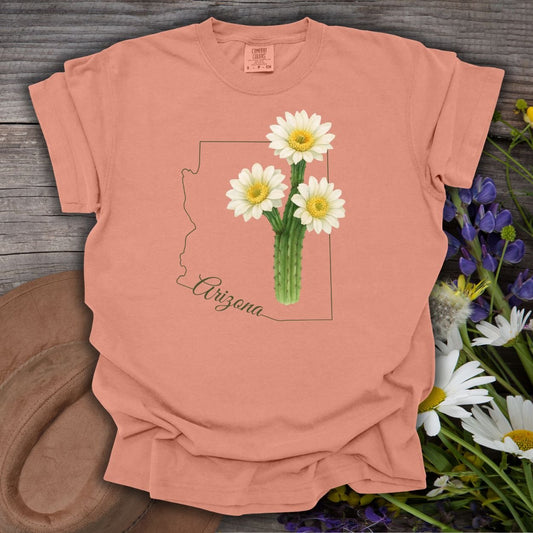 Arizona State Flower T-Shirt - Saguaro Cactus Bloom