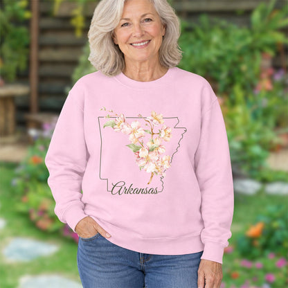 Arkansas State Flower Sweatshirt - Apple Blossom