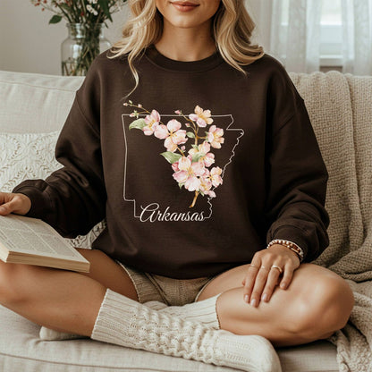 Arkansas State Flower Sweatshirt - Apple Blossom