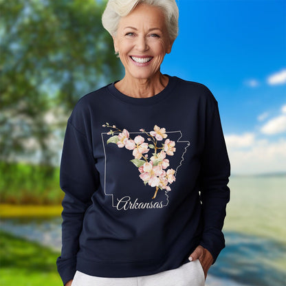 Arkansas State Flower Sweatshirt - Apple Blossom