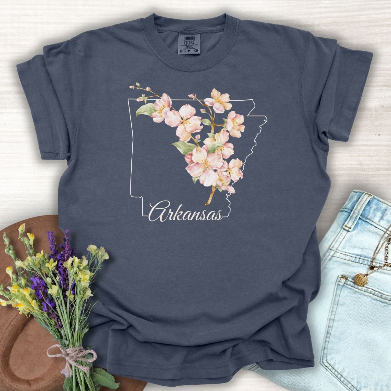 Arkansas State Flower T-Shirt - Apple Blossom