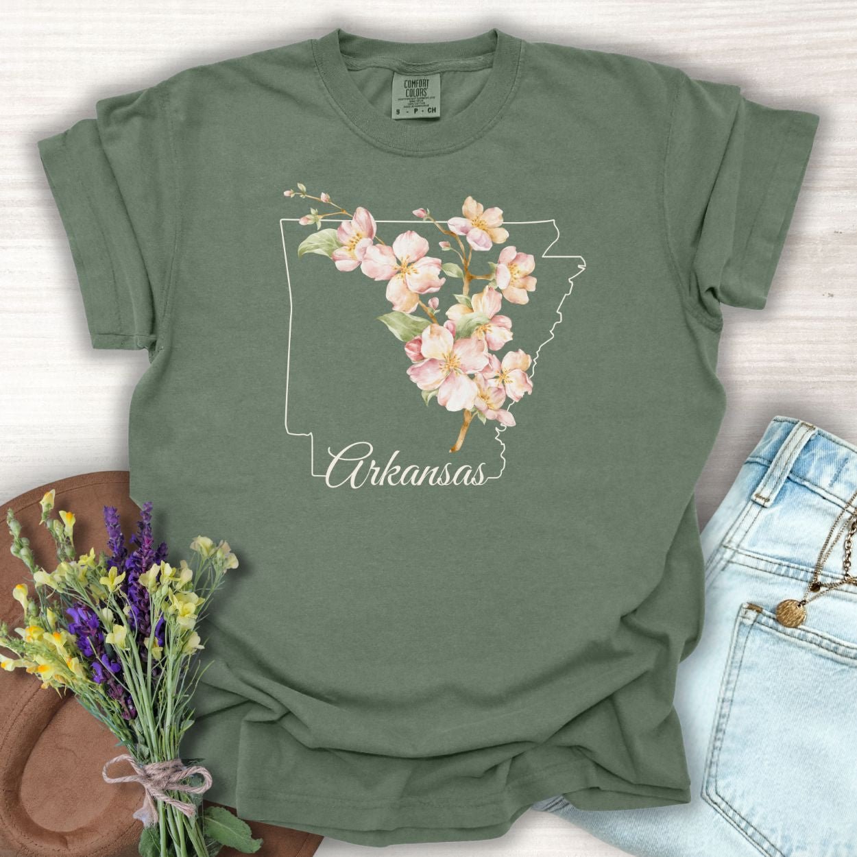 Arkansas State Flower T-Shirt - Apple Blossom