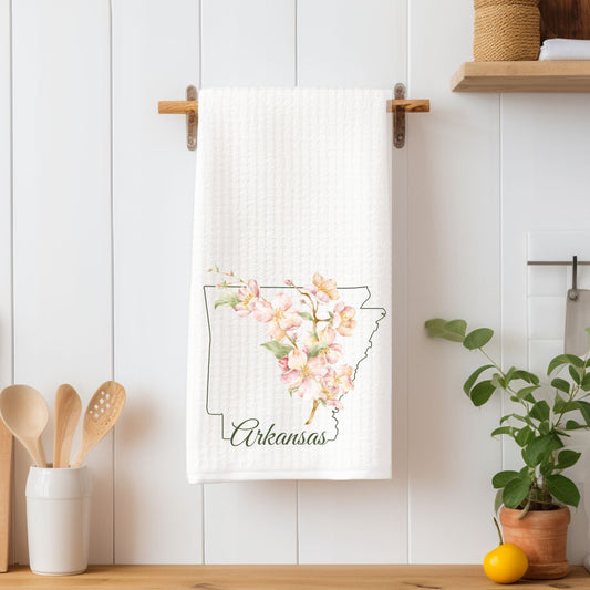 Arkansas State Flower Tea Towel – Apple Blossoms
