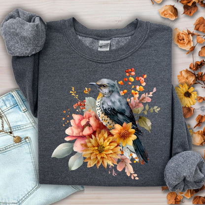 Autumn Blue Bird Sweatshirt