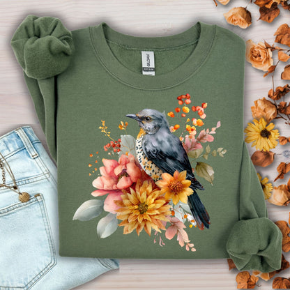Autumn Blue Bird Sweatshirt