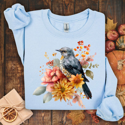 Autumn Blue Bird Sweatshirt