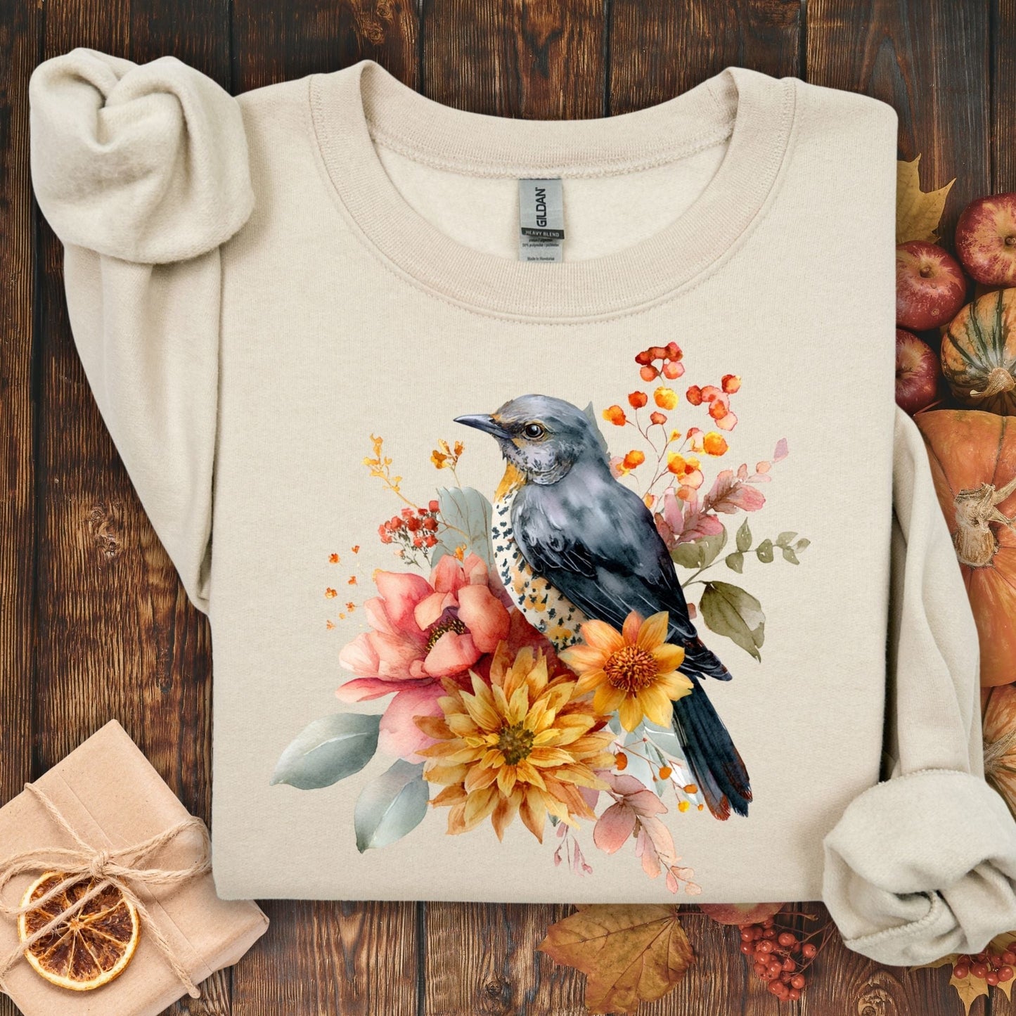 Autumn Blue Bird Sweatshirt