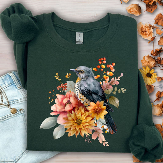 Autumn Blue Bird Sweatshirt