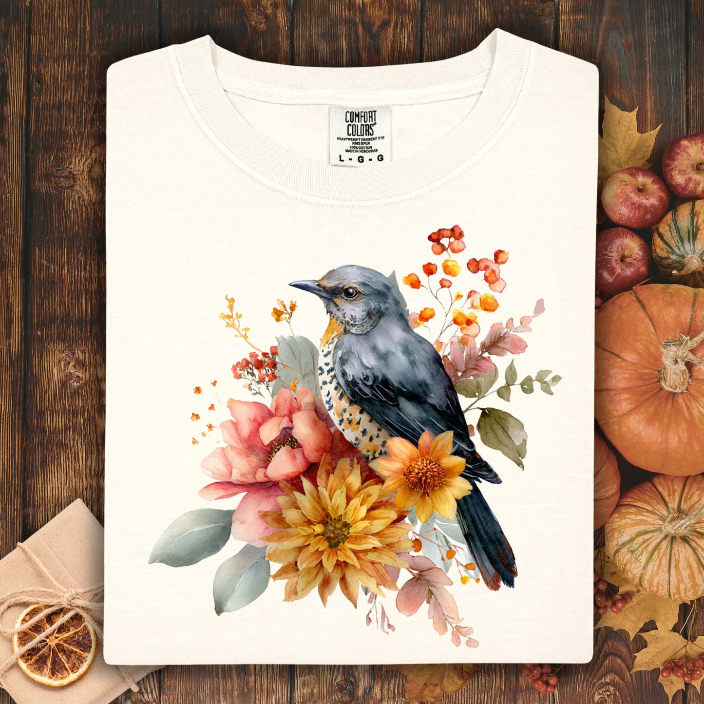 Autumn Blue Bird T-Shirt