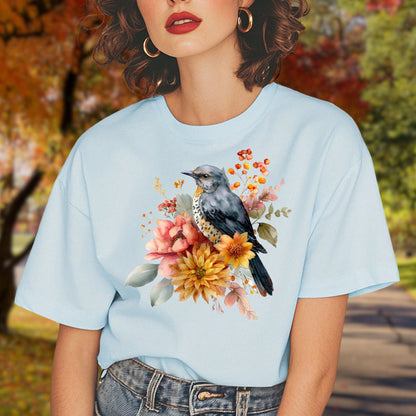 Autumn Blue Bird T-Shirt