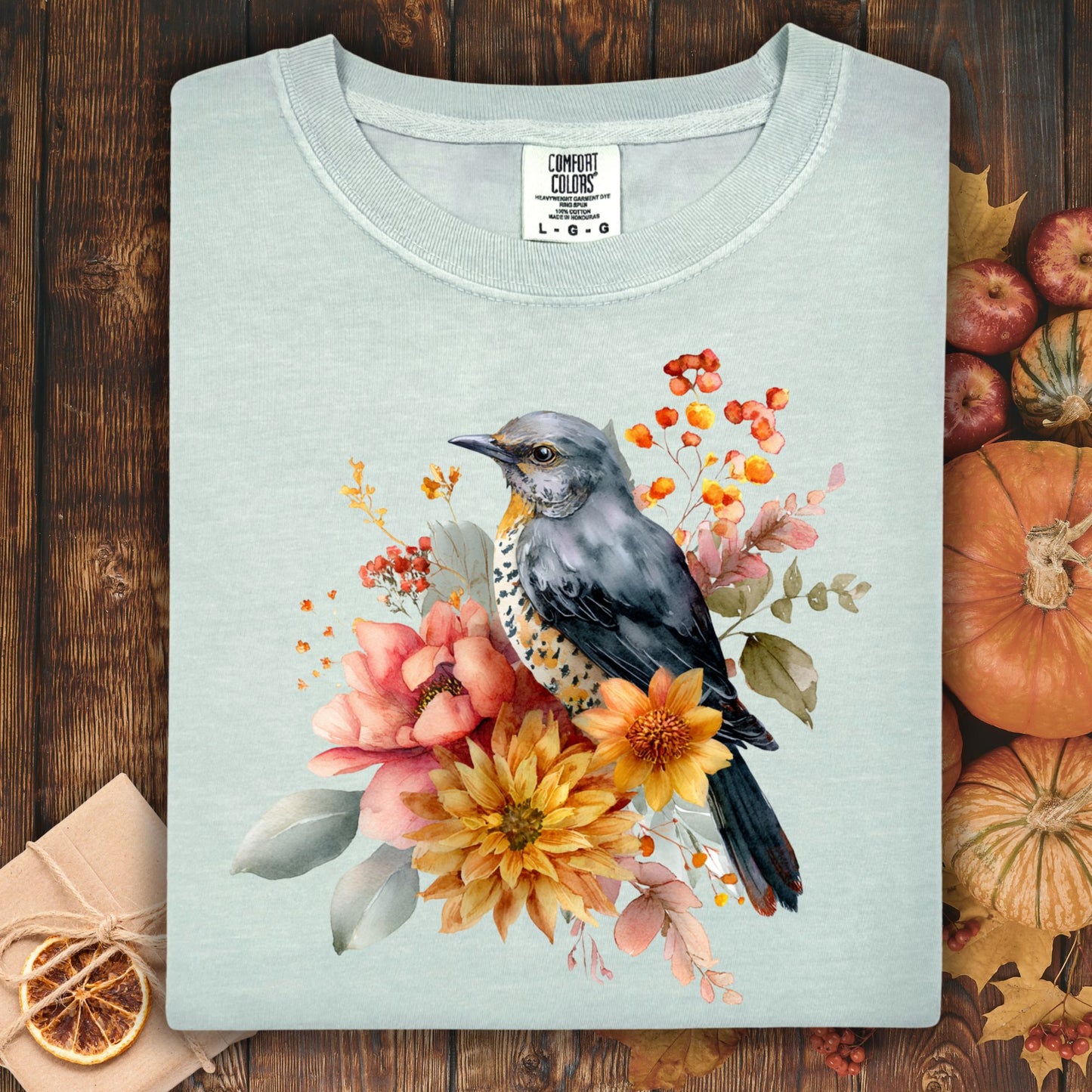 Autumn Blue Bird T-Shirt