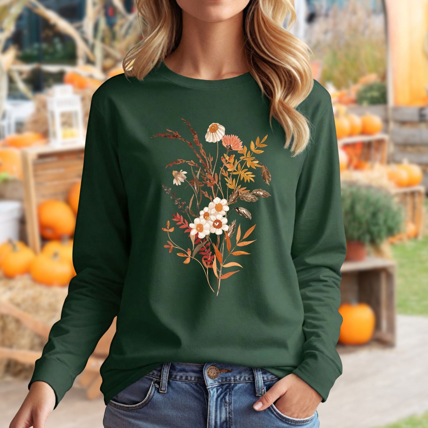 Autumn Botanical Long Sleeve Tee