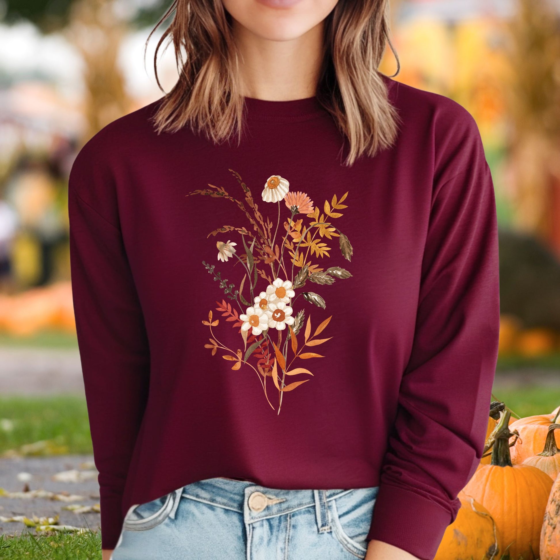 Autumn Botanical Long Sleeve Tee