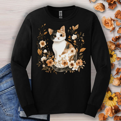 Autumn Calico Cat Long Sleeve Tee