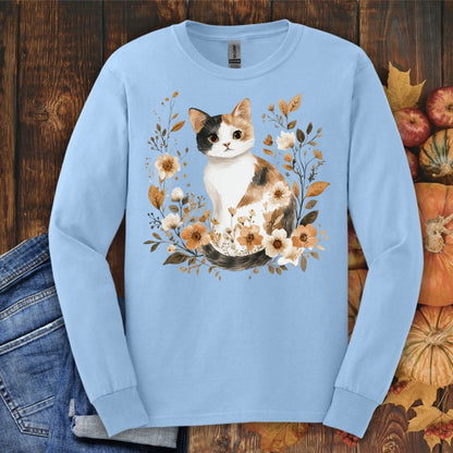 Autumn Calico Cat Long Sleeve Tee