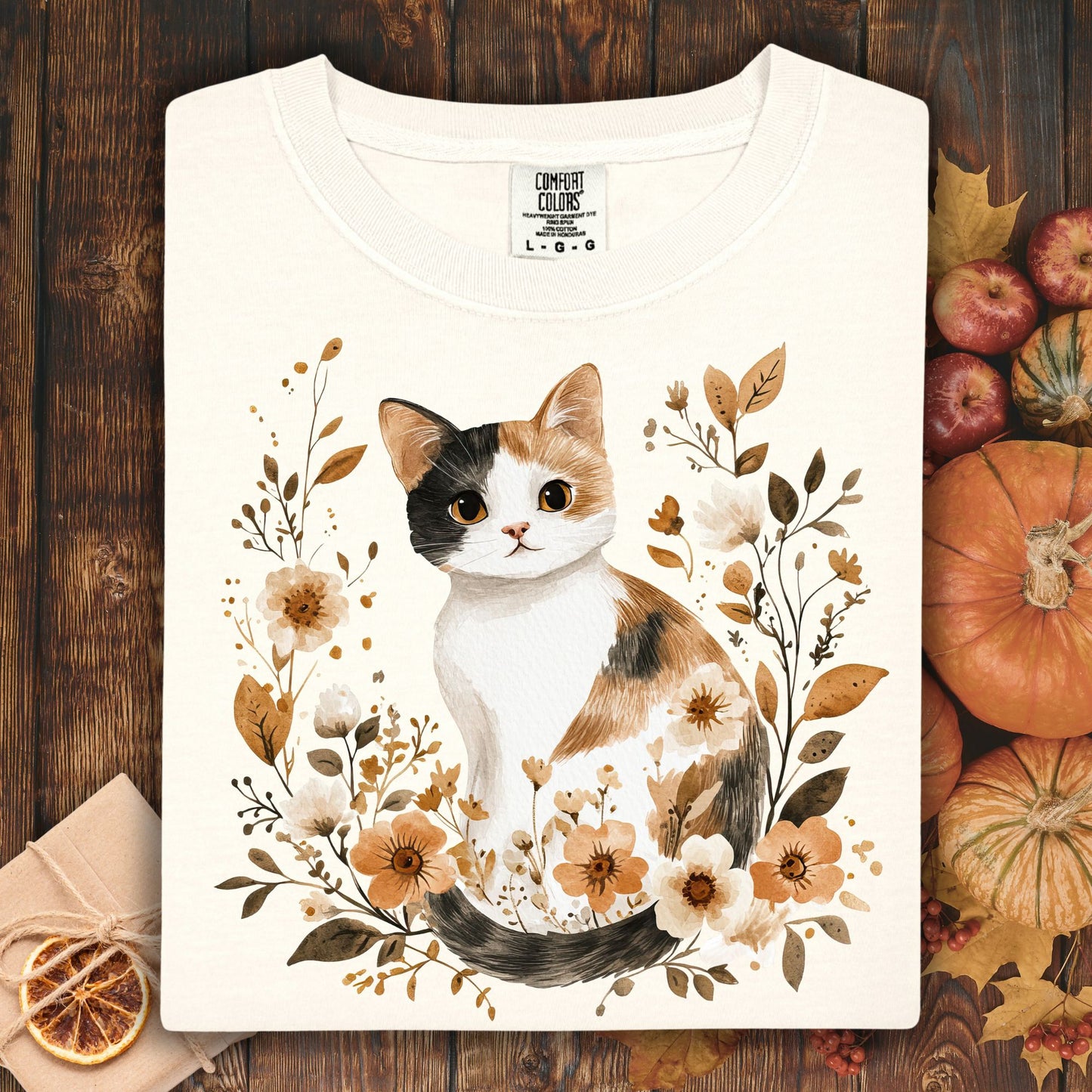 Autumn Calico Cat T-Shirt