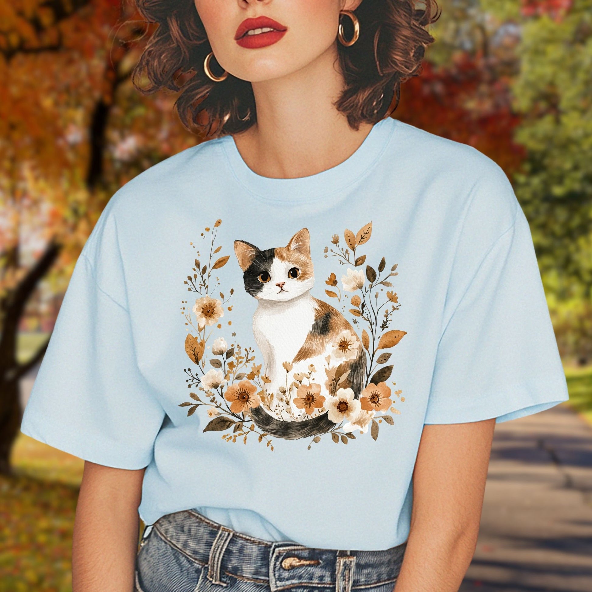 Autumn Calico Cat T-Shirt