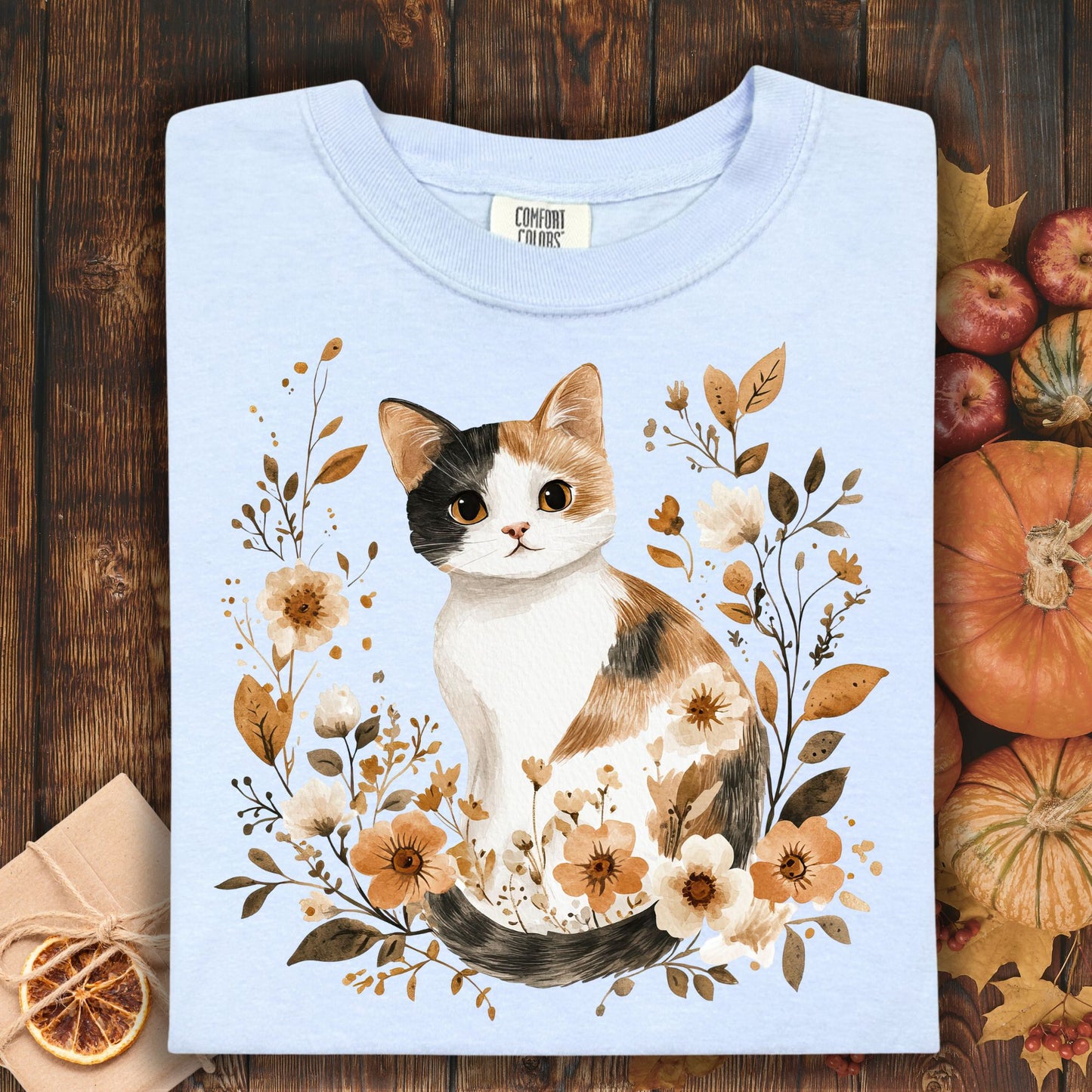 Autumn Calico Cat T-Shirt