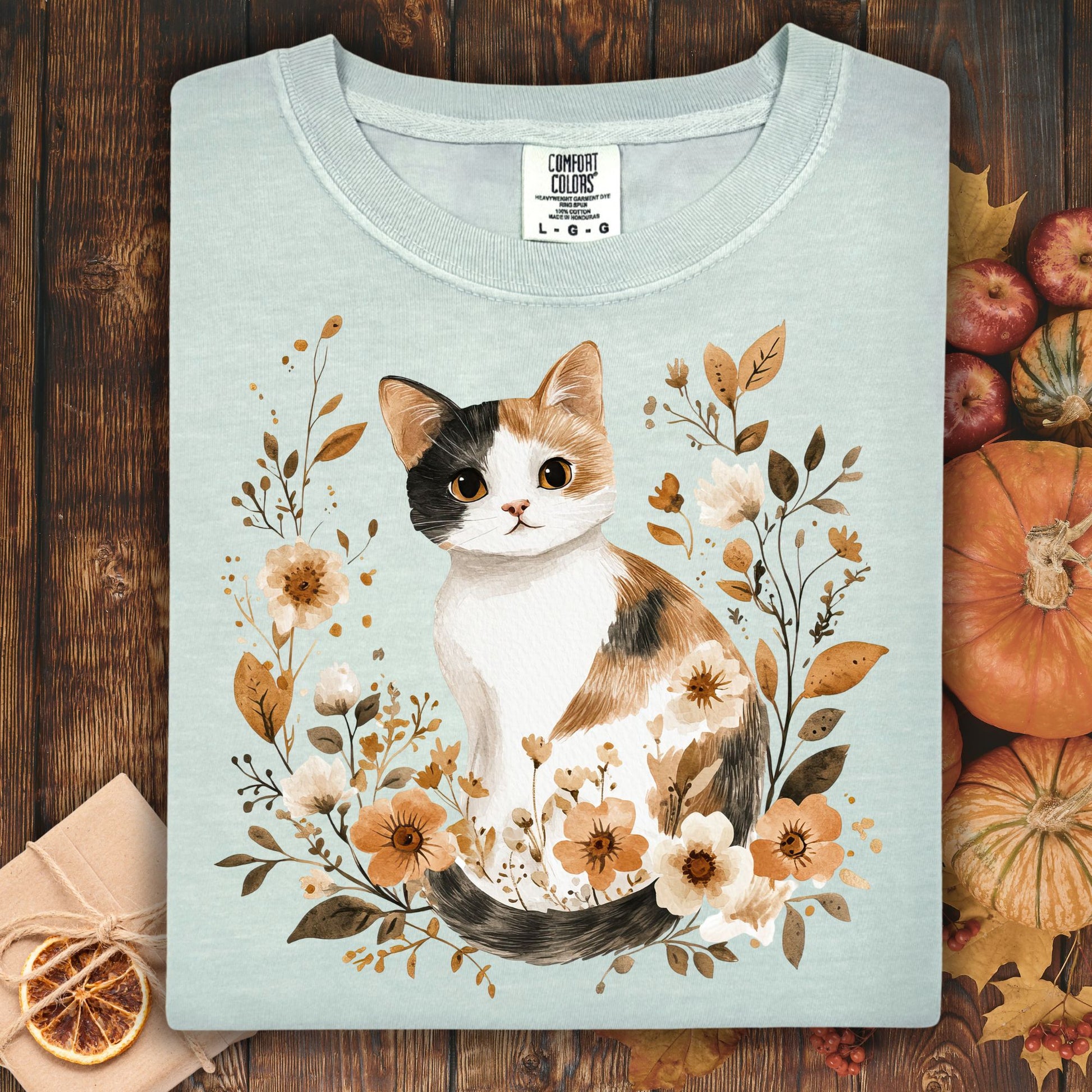 Autumn Calico Cat T-Shirt