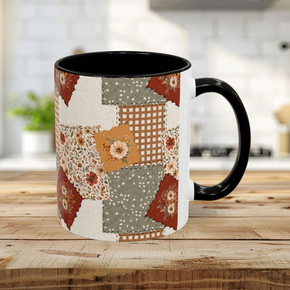 Autumn Country Plaid Patchwork Mug (11/15oz)