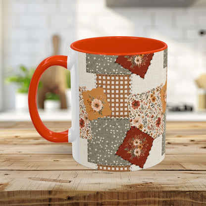 Autumn Country Plaid Patchwork Mug (11/15oz)