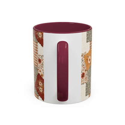 Autumn Country Plaid Patchwork Mug (11/15oz)