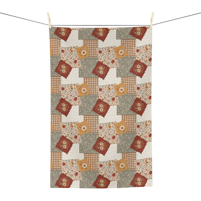 Autumn Country Plaid Patchwork Tea Towel