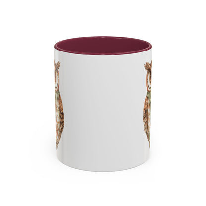 Autumn Floral Owl with Bow Mug (11/15oz)