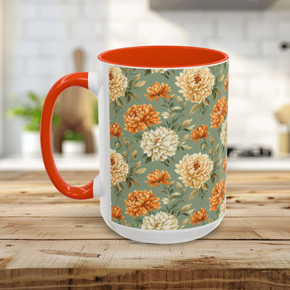 Autumn Floral Vintage Mums Mug (11/15oz)
