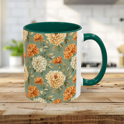 Autumn Floral Vintage Mums Mug (11/15oz)