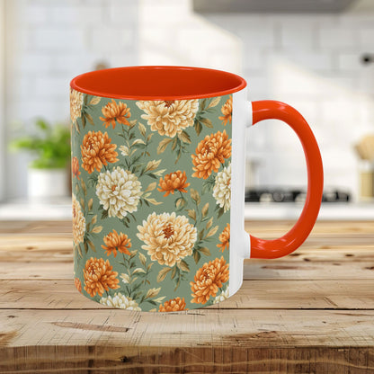 Autumn Floral Vintage Mums Mug (11/15oz)