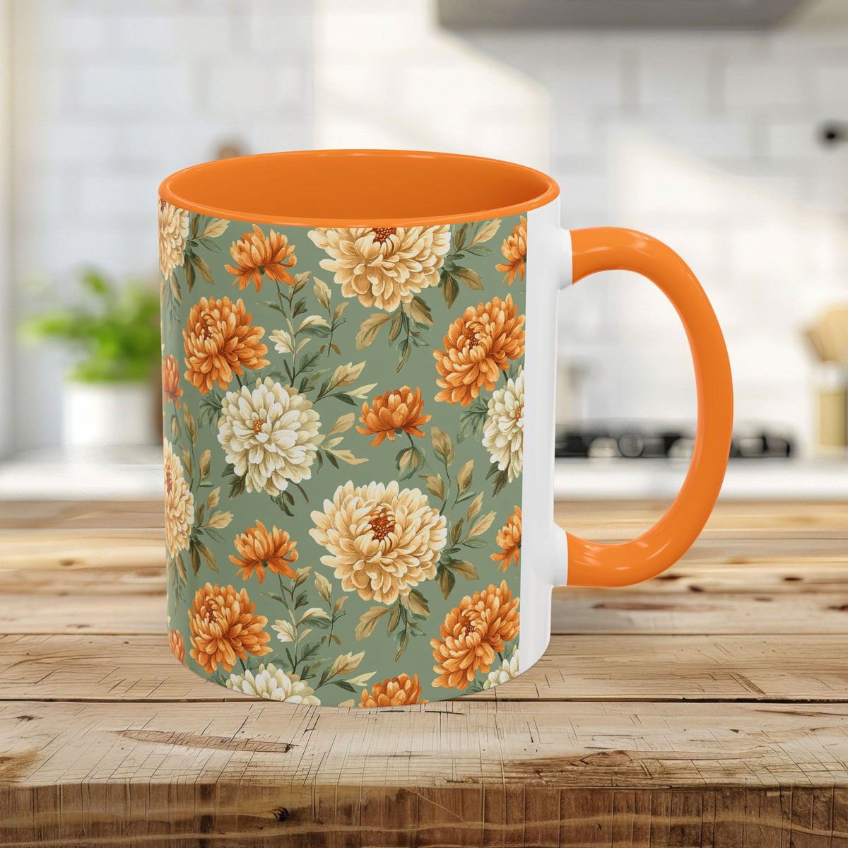 Autumn Floral Vintage Mums Mug (11/15oz)