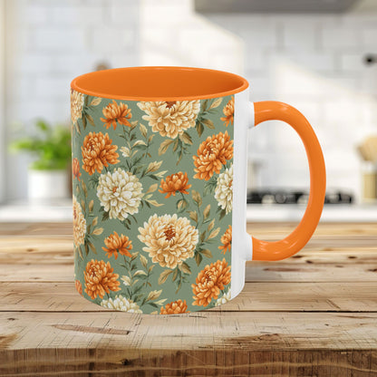 Autumn Floral Vintage Mums Mug (11/15oz)
