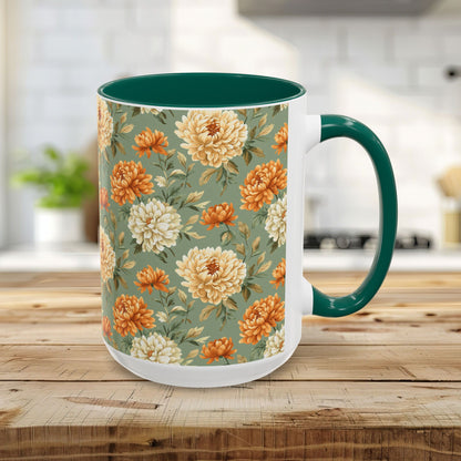 Autumn Floral Vintage Mums Mug (11/15oz)