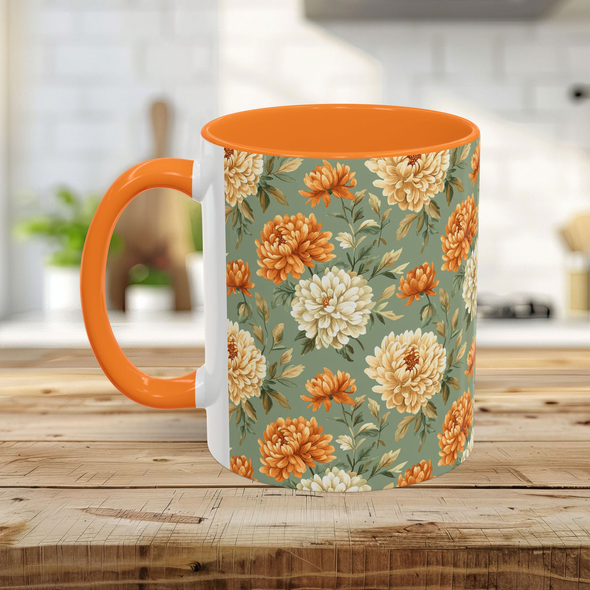 Autumn Floral Vintage Mums Mug (11/15oz)