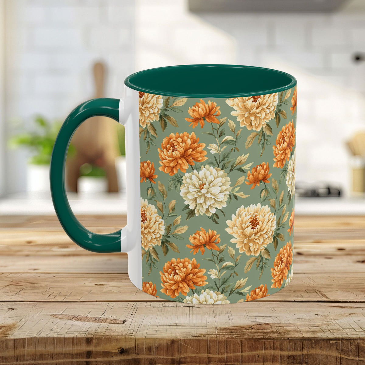 Autumn Floral Vintage Mums Mug (11/15oz)