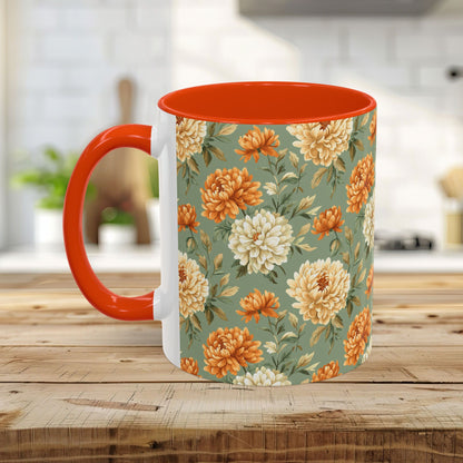 Autumn Floral Vintage Mums Mug (11/15oz)