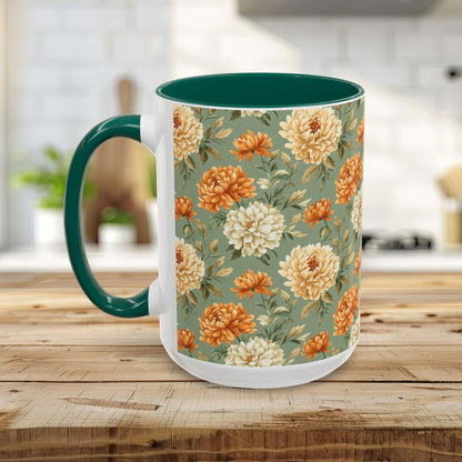 Autumn Floral Vintage Mums Mug (11/15oz)