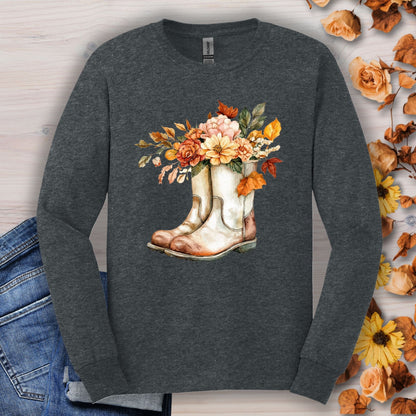Autumn Gardening Boots Long Sleeve T-Shirt