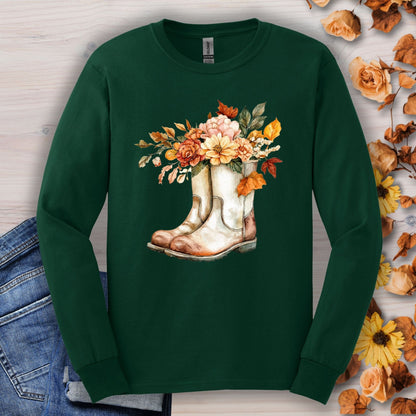 Autumn Gardening Boots Long Sleeve T-Shirt