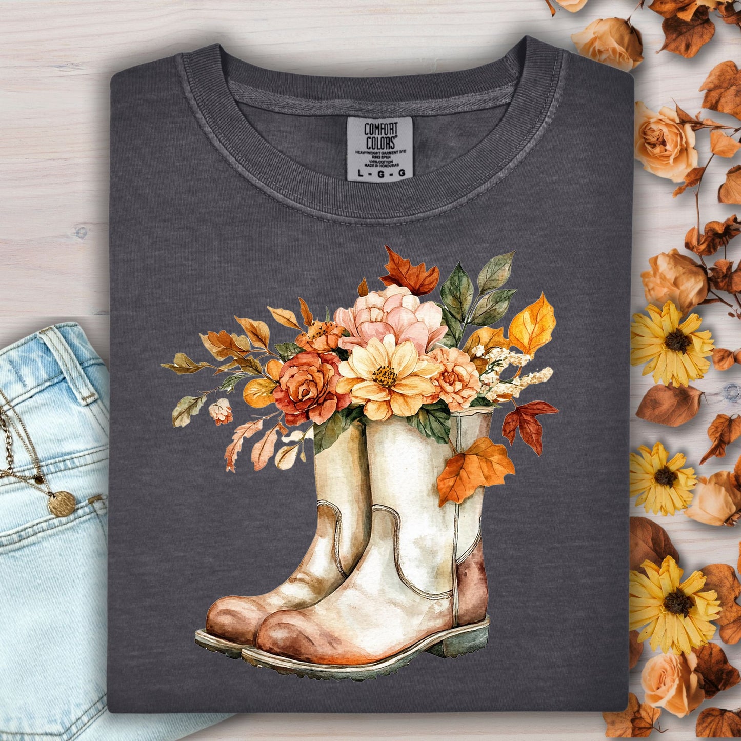 Autumn Gardening Boots T-Shirt
