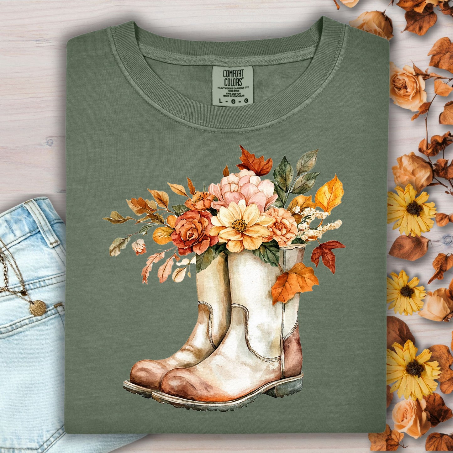 Autumn Gardening Boots T-Shirt