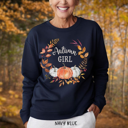 Autumn Girl Pumpkin Wreath Sweatshirt