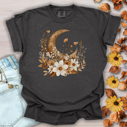 Autumn Harvest Floral Moon T-Shirt