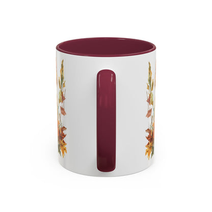 Autumn Kitten Pumpkin & Foliage Mug (11/15oz)