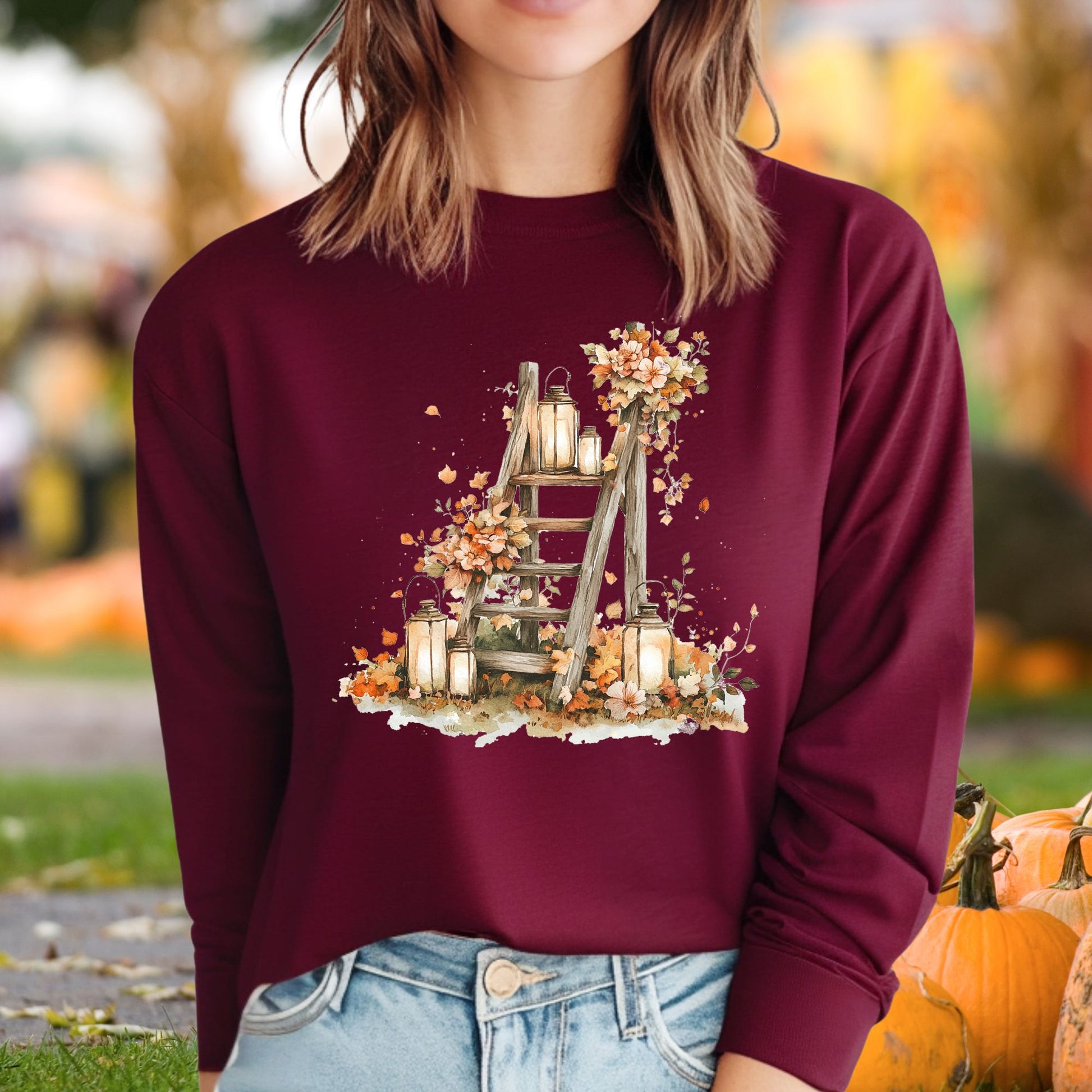 Autumn Lanterns Long Sleeve Tee