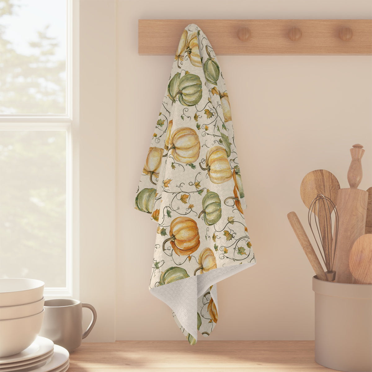 Autumn Pumpkin Harvest Tea Towel
