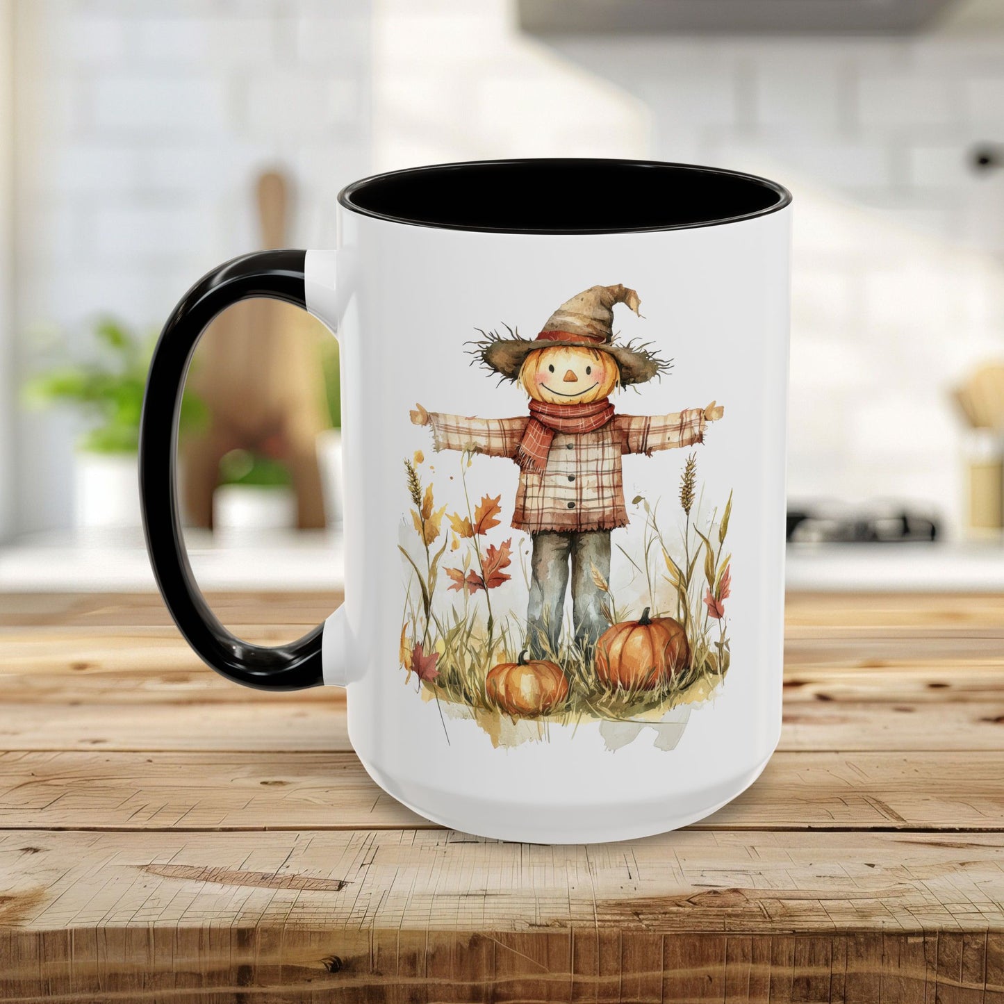 Autumn Scarecrow & Pumpkins Mug (11/15oz)