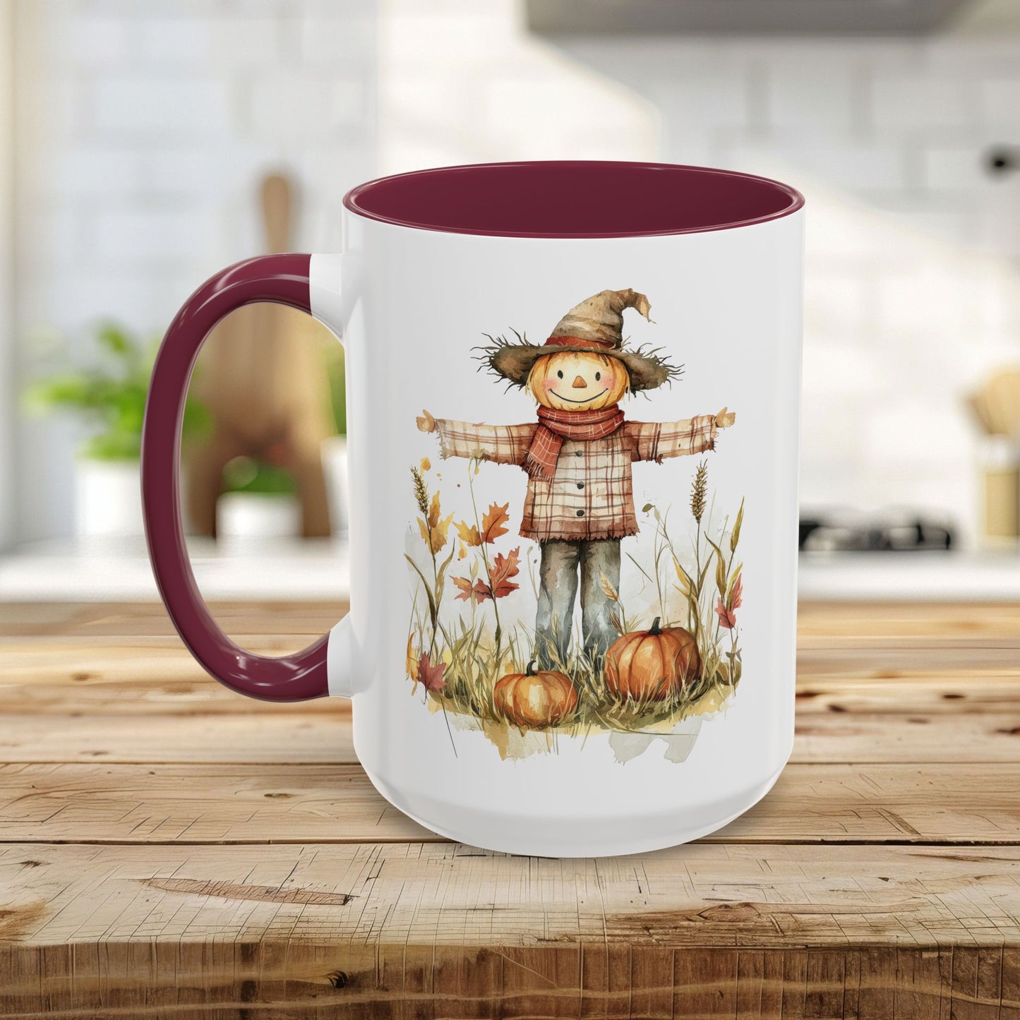 Autumn Scarecrow & Pumpkins Mug (11/15oz)