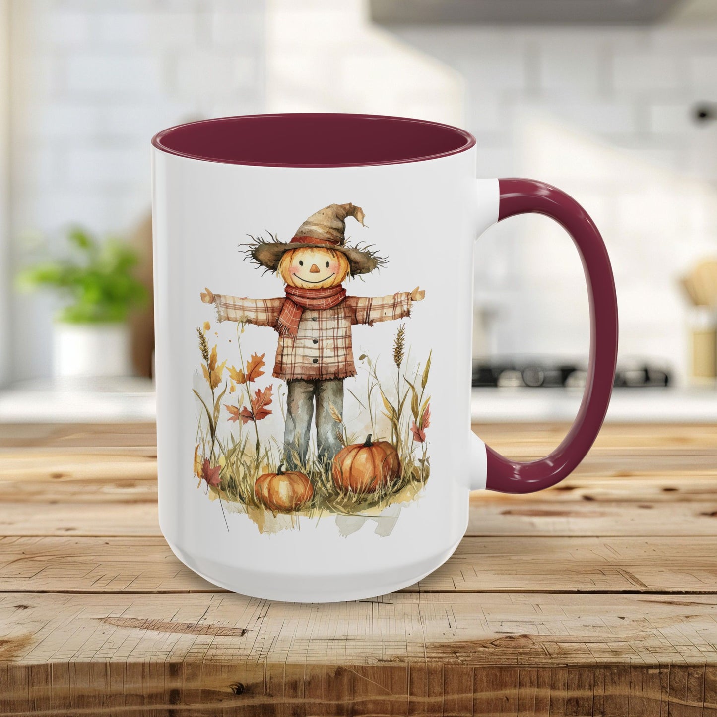 Autumn Scarecrow & Pumpkins Mug (11/15oz)